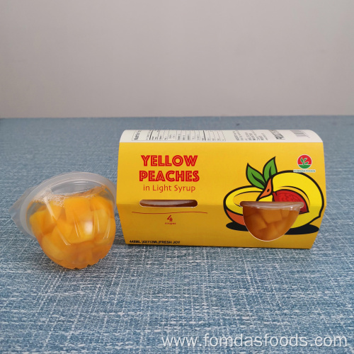 4oz/113g Plastic Cup Fresh Yellow Peach in Juice